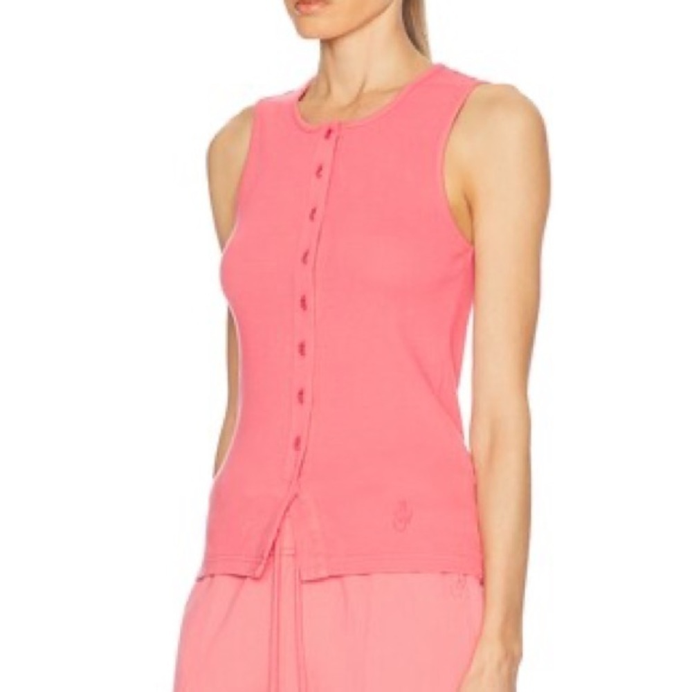 Jw Anderson Logo Embroidered Knit Top In Bubblegum Size: Large - Picture 9 of 10